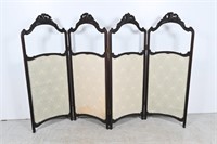 Carved French Screen W/ Original Glass