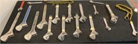 (19) Urrea Assorted Adjustable Wrenches