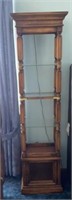 Antique oak shelf 12" x 27 1/2" x 70"T