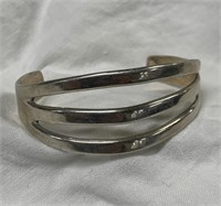 Sterling Silver Heavy Cuff Bracelet