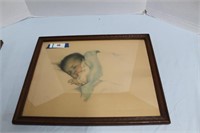 Vtg Childs Print " A Little Bit of Heaven"