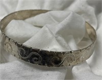 Sterling Silver Artisan-Made Bangle Bracelet