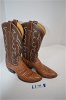 Tony Lama Genuine Lizard Boots Size 9A