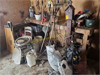 Shed Corner Contents - hand tools, Misc.