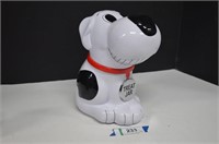 Singing Dog Treat Jar. "Who Let The Dogs Out" &