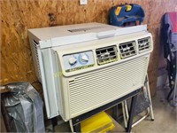 Window AC Unit and Metal Shop Bench