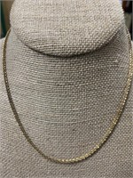Sterling Silver Necklace Made in Italy w/ Gold