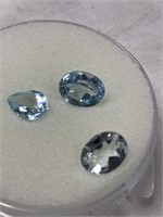 5.6ct tw Blue Topaz Gemstones in Gem Jar