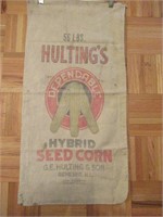 Vintage Hultings Hybrid Seed Corn Sack Geneseo, IL