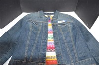 Ladies Gap Denim Jacket Sweater Lined Size L