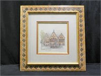 Print of Frankfurt Germany in Pretty Frame