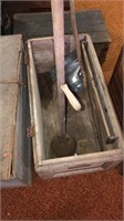 Vintage Tool Box(No Lid), Antique Wash Plunger,