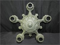 5 light Cast Iron Art Deco Chandelier Base only