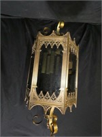 Art Deco Gothic Metal w/ Brass Finish Chandelier