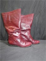 Women's Etienne Aigner Leather Boots - Size 7.5