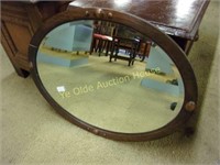 Oak Beveled Mirror