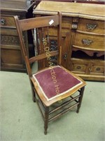 Mahogany Bedroom Chair With Beehive Turned
