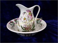 Portmierion "Christmas Rose" Pitcher and Basin