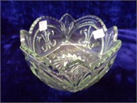 Glass Fleur de Lis Centerpiece Bowl
