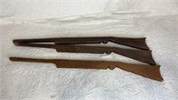 3 vintage wooden toy guns