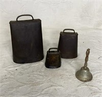 4 vintage bells