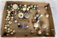 Vintage marbles- most are stone