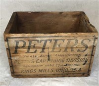 Peters 12 gauge wooden ammo box