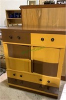 Vintage four drawer dresser painted golden
