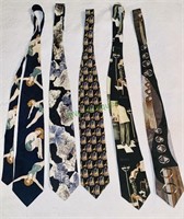 5 men’s silk ties - Jerry Garcia happy birthday