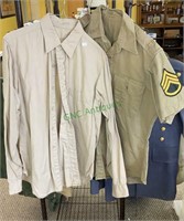 Vintage army shirts - one long sleeve, one short
