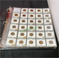 Coins - Lincoln penny collection - 129 different,