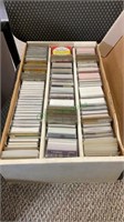 Sports cards - large three row box with football,