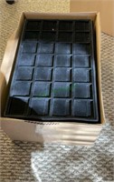 Full box of coin display trays - 6 - 28 pocket,