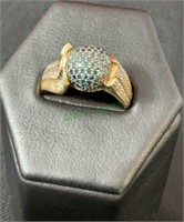 Jewelry - gold and silver tone evening ring with