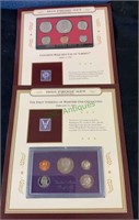 Coins - 1978 and 1985 proof sets, San Francisco