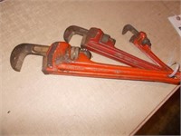 (2) Rigid 10" Pipe Wrenches & 6" Heavy Duty Pipe