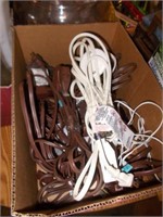Box w/Several Electrical Cords & Electrical Strips