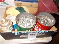 Box w/Hardware, Bolts, Ring Clamps, Funnels,