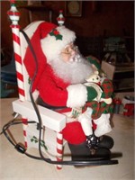 Lighted Santa In Christmas Chair