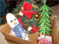 Snowman Lights, Wreath, Christmas Tree,