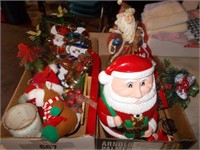 Assortment of Decorations, Talking Santa,