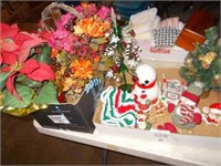 Floral Basket, Pointsettia, Box of Christmas Decor