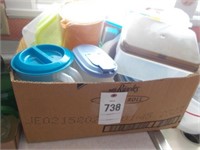 Box w/Tupperware & Other Storage Containers