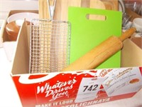 Wood Rolling Pin, Cooling Rack, Several Cutting
