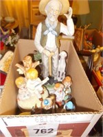 Farmer Figurine, Boy & Girl Music Box, (3) Clowns,