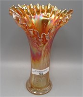 Fenton 7" Butterfly & Berry vase- cool top!