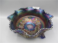 Fenton blue Butterfly & Berry master berry bowl