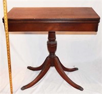 VINTAGE MAHOGANY GAMES TABLE - W/ HIDEN DRAWER