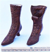 CERAMIC VICTORIAN SHOES - SOME CHIPS AS SHOWN