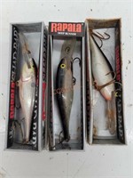 3 SHAD RAP Rapala Deep Runner Fishing Lures